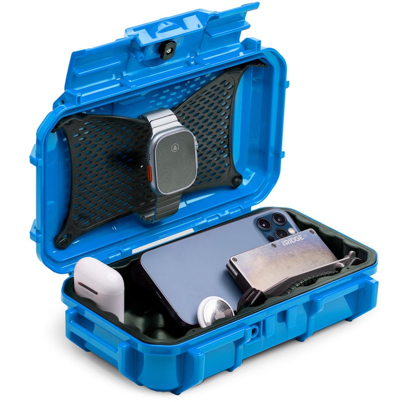 Evergreen 56 ToughBox - EDC Dry Box Protective Case USA Made for Organization of Cameras, Phones, Camping, Fishing, Hiking, Water Sports (Blue) - Image 1
